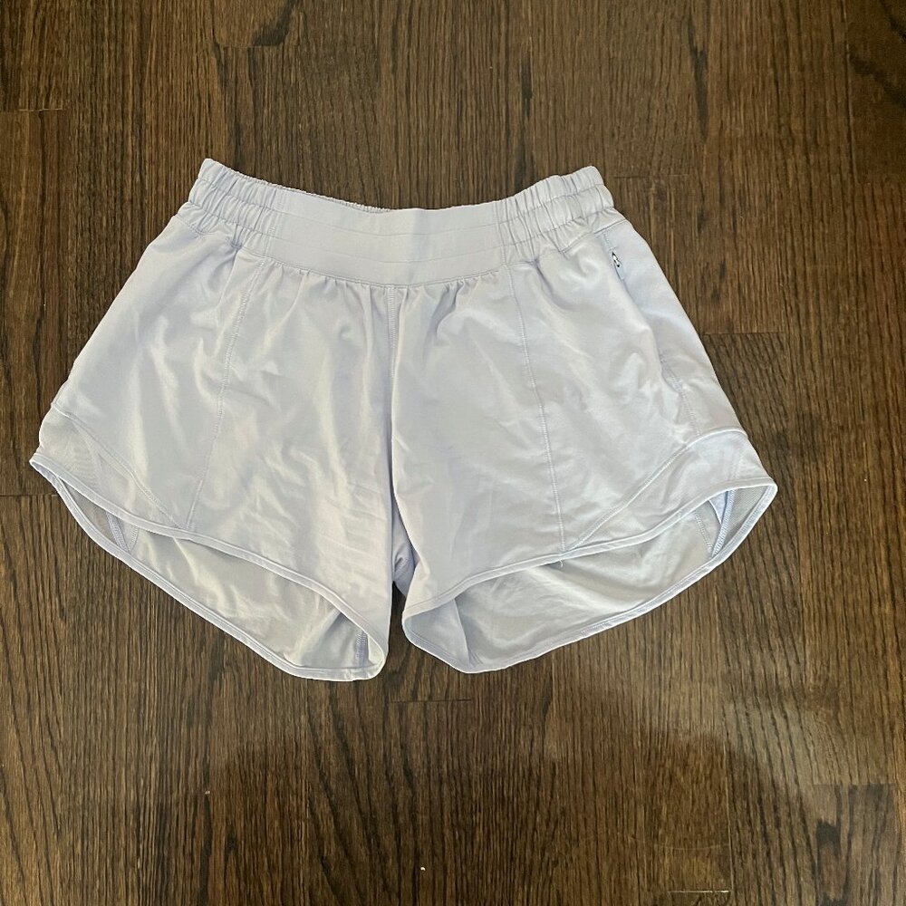 Lululemon Hotty Hot High-Rise Lined Short 4" Light Blue Size 6